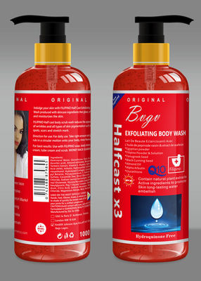 Piel natural de la estupidez de la despedregadora del poro de Rosemary Fragranced Exfoliating Shower Gel
