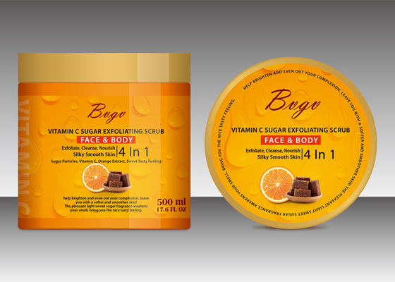 Sugar Exfoliating Body Scrub Brighten negro 17.59Fl. Extracto de la papaya de la onza