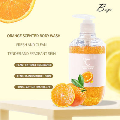 Gel bacteriano anti de la ducha de los ingredientes orgánicos de la despedregadora del lavado del cuerpo del albaricoque de la fruta cítrica