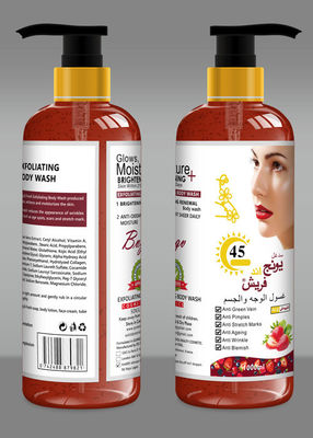 Vitaminas de la fresa que blanquean el exfoliante corporal de Softsoap del gel de la ducha que alisa