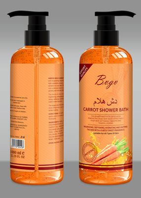 Blanquear el gel del lavado del cuerpo de las vitaminas de Vegetales del jabón líquido de la zanahoria de Tonifying