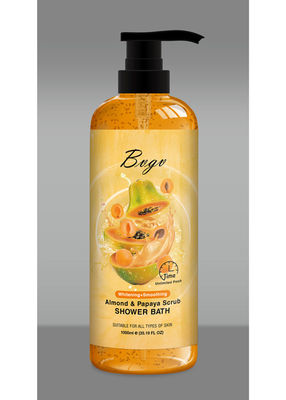 La manzanilla del gel de la ducha del albaricoque 1000ml extrae suavemente verdadero amarillo claro